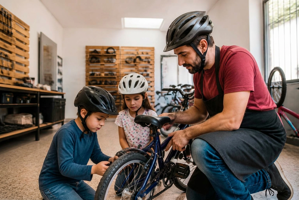 Clase de escuela de ciclismo